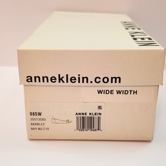NWT -- Anne Klein Women's Navy Flat, Cushioned Insole, 8.5Wide, Flexible Sole - Picture 7 of 7
